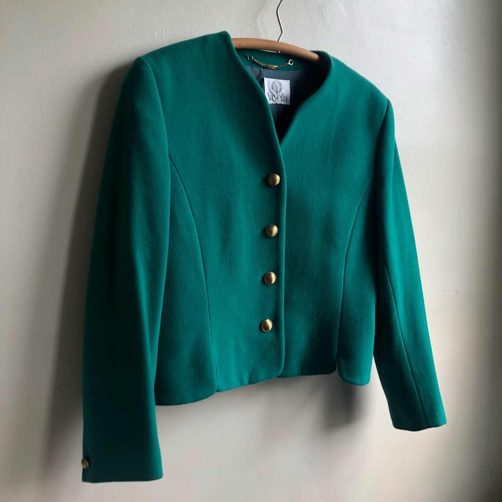 Fall Blazer vintage Button Down Blazer Kelly Green
